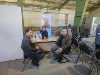 تشکیل میز خدمت شرکت شهرکهای صنعتی استان کرمانشاه بمناسبت هفته بسیج در مسجد جامع کرمانشاه 